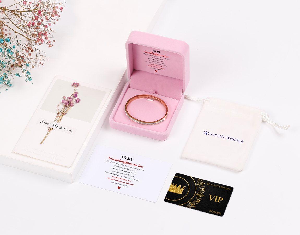 TO MY Granddaughter-in-law "Our grandson gave you his heart and now you have ours" Full Diamond Bracelet [💞 Bracelet +💌 Gift Card + 🎁 Gift Box + 💐 Gift Bouquet] - SARAH'S WHISPER