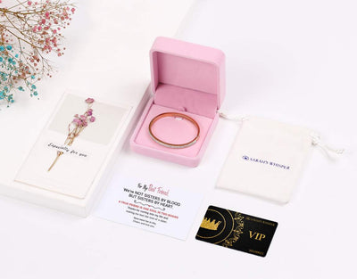 For My Best Friend "A TRUE FRIEND IS ONE SOUL IN TWO BODIES" Full Diamond Bracelet [💞Bracelet +💌 Gift Card + 🎁 Gift Box + 💐 Gift Bouquet] - SARAH'S WHISPER