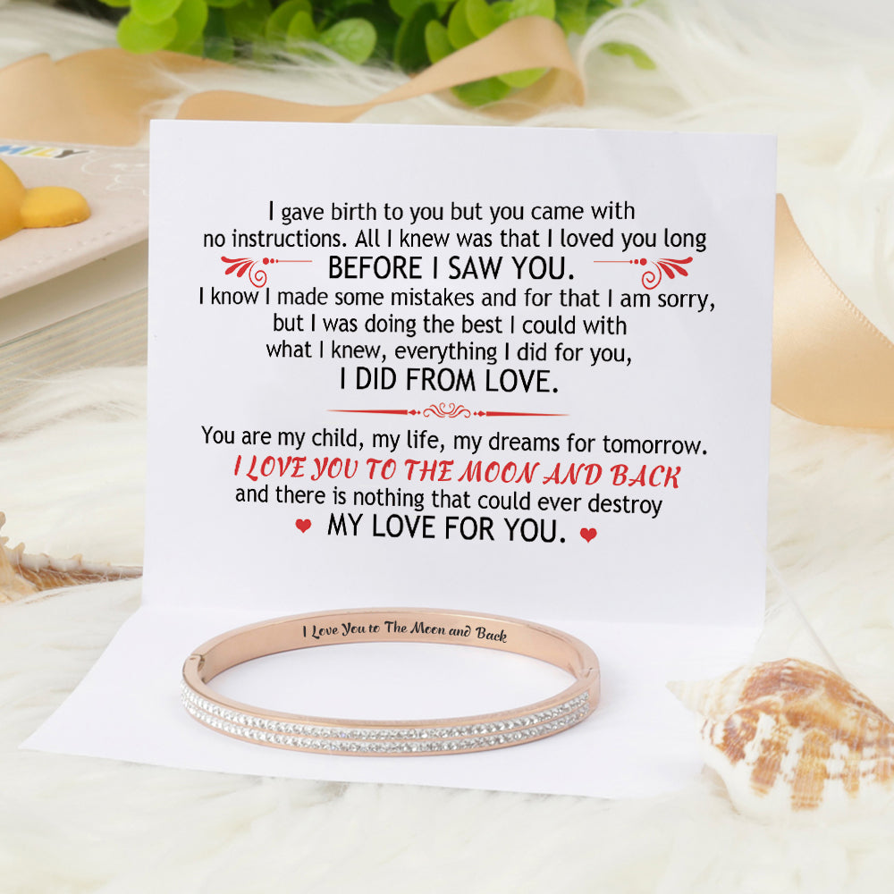 To My Daughter "I Love You to The Moon and Back" Bracelet - SARAH'S WHISPER