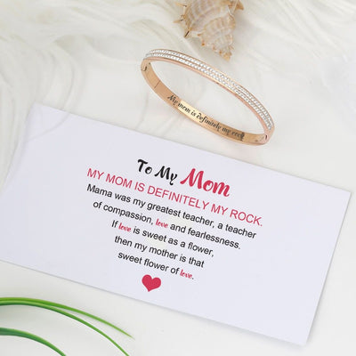 To My Mom "My mom is Definitely my rock" Bracelet - SARAH'S WHISPER