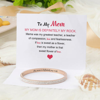 To My Mom "My mom is Definitely my rock" Bracelet - SARAH'S WHISPER