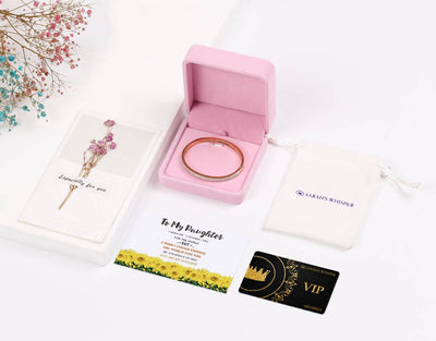 To My Daughter "YOU ARE MY SUNSHINE" Full Diamond Bracelet [💞 Bracelet +💌 Gift Card + 🎁 Gift Bag + 💐 Gift Bouquet] - SARAH'S WHISPER