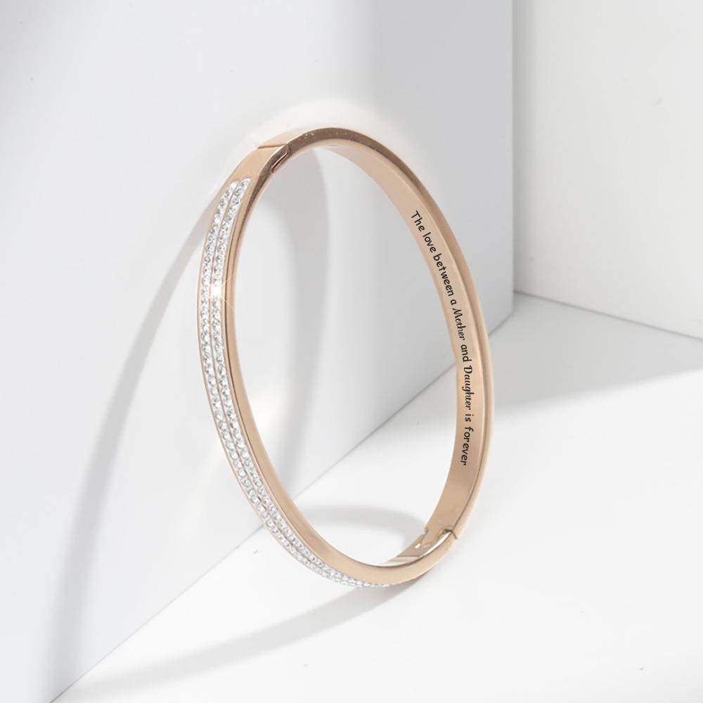 [Gift for Mother's Day] To My Mom "The love between a Mother and Daughter is forever" Full Diamond Bracelet [💞 Bracelet +💌 Gift Card + 🎁 Gift Box + 💐 Gift Bouquet] - SARAH'S WHISPER