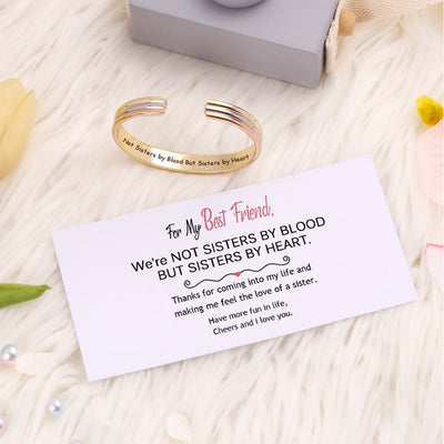 For My Best Friend "Not Sisters by Blood But Sisters by Heart" Bracelet - SARAH'S WHISPER