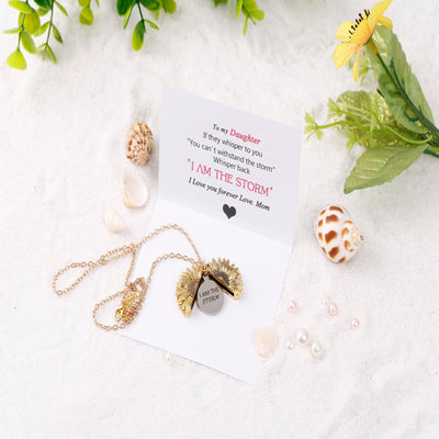 I AM THE STORM sunflower necklace - SARAH'S WHISPER