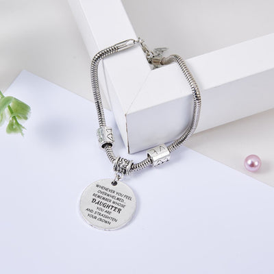To My Daughter Bracelet "WHENEVER YOU FEEL OVERWHELMED...REMEMBER WHOSE DAUGHTER YOU ARE AND STRAIGHTEN YOUR CROWN" - SARAH'S WHISPER