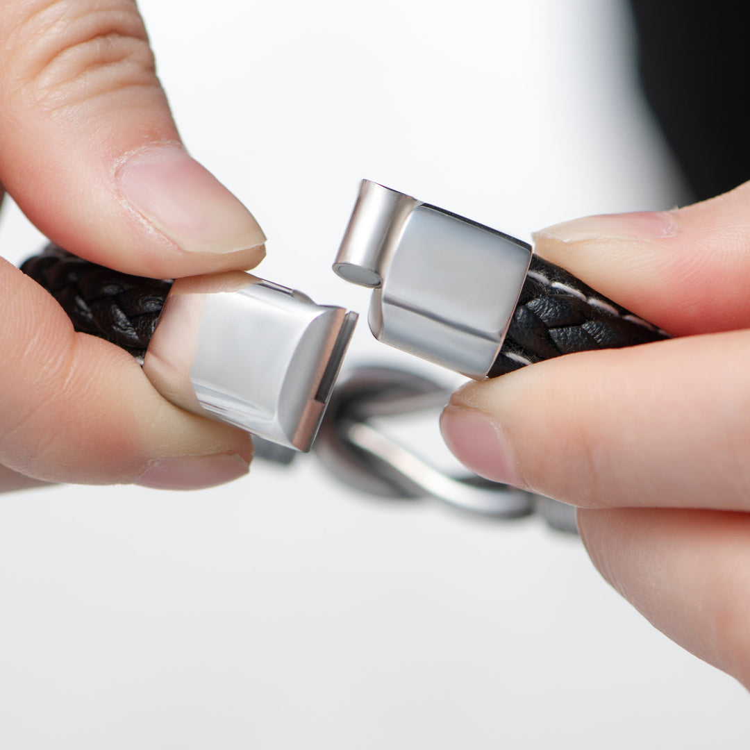 To My Son "Always keep me in your heart, for you are always in mine" Leather Braided Bracelet