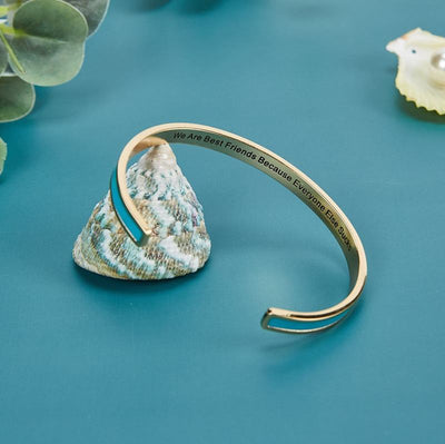 WE BEST FRIENDS BECAUSE EVERYONE ELSE SUCKS COLOR GLAZE BANGLE - SARAH'S WHISPER