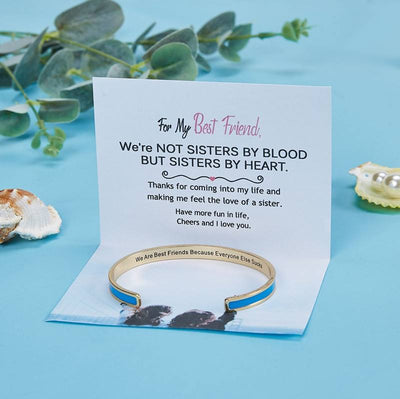 WE BEST FRIENDS BECAUSE EVERYONE ELSE SUCKS COLOR GLAZE BANGLE - SARAH'S WHISPER