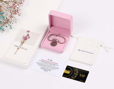 TO MY GRANDDAUGHTER "THE LOVE BETWEEN A NAN AND GRANDDAUGHTER IS FOREVER" BRACELET - SARAH'S WHISPER