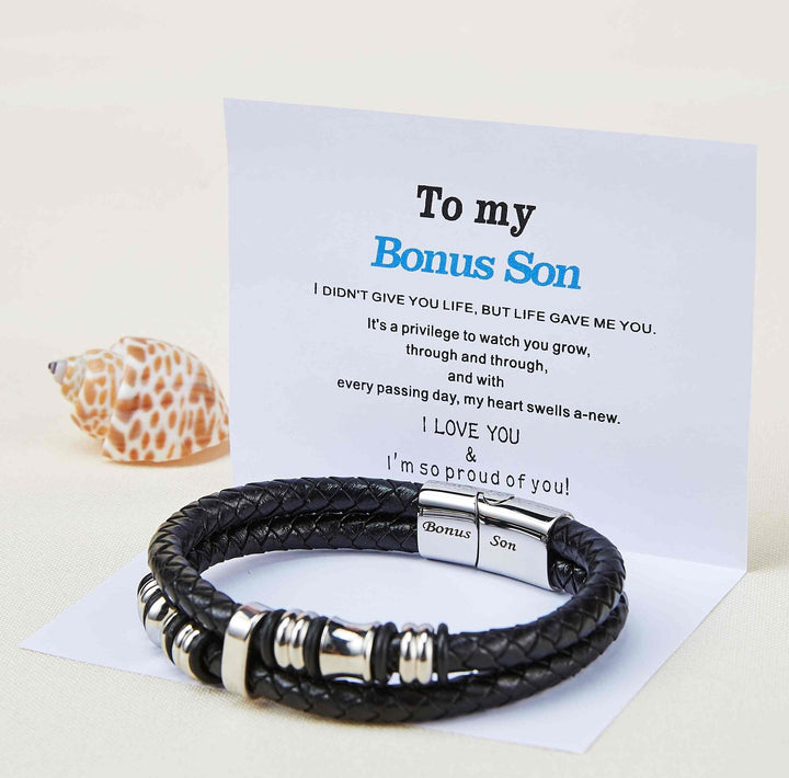 TO MY BONUS SON " Bonus Son" Bracelet - SARAH'S WHISPER