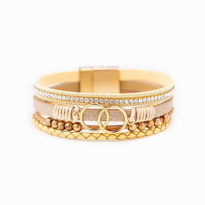 To My Daughter "Forever linked" Interlocking Rings Bracelet