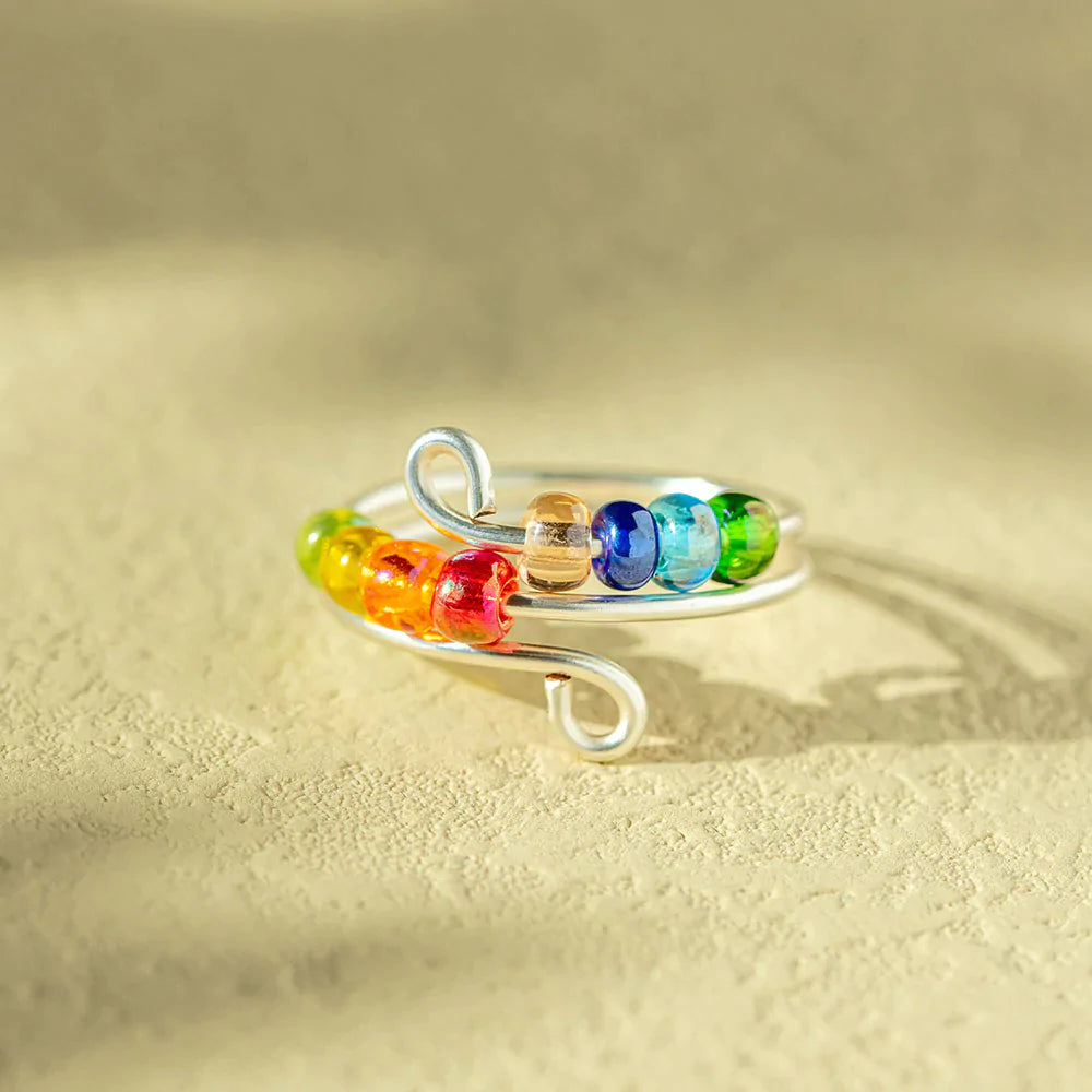 To My Daughter "Drive away anxiety" Rainbow Ring
