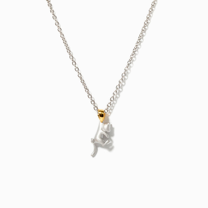Get Up Cat Necklace - Copper material, plated design.