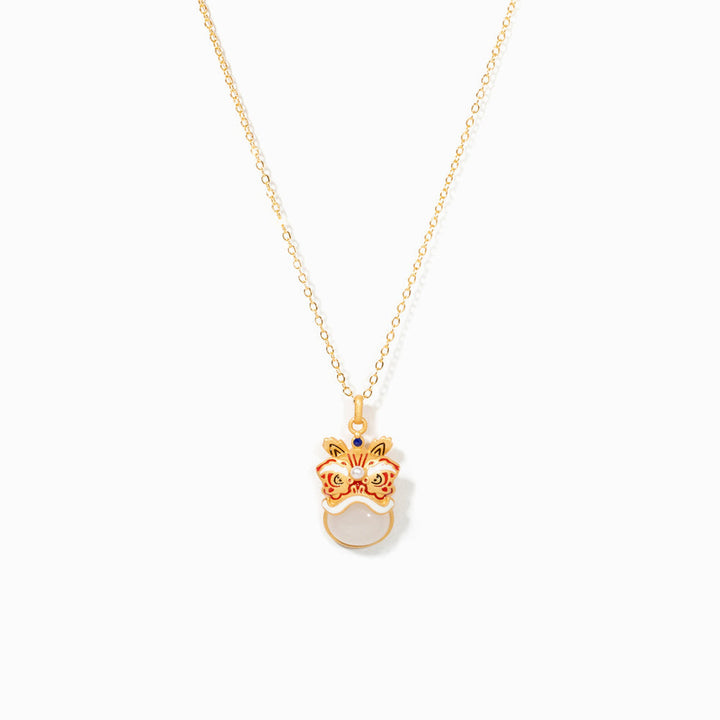 Tiger of Blessings Necklace for Granddaughter with Heartfelt Card, Gift Box, and Bag, Symbolizing Prosperity and Luck