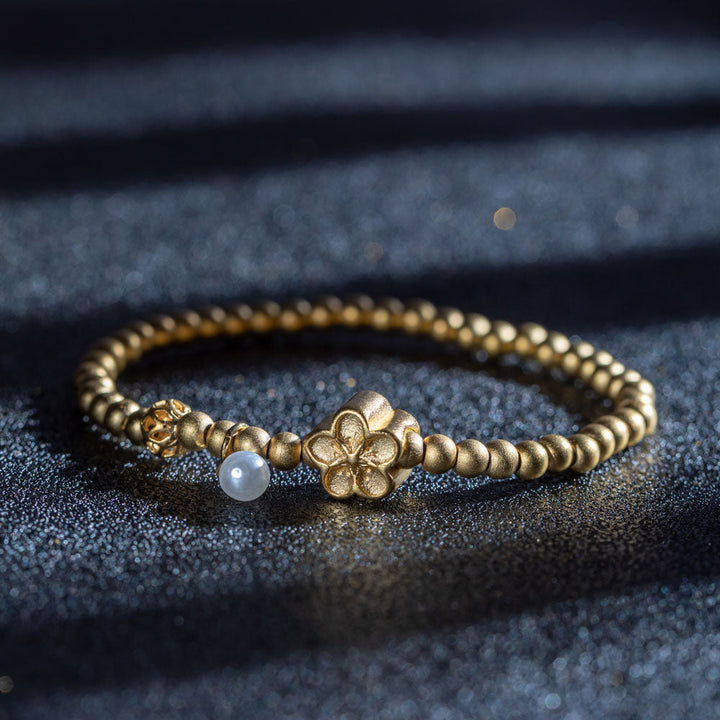 Pearl Stone Bracelet for Granddaughter with Heartfelt Card, Gift Box, and Bag, Symbolizing Uniqueness and Beauty