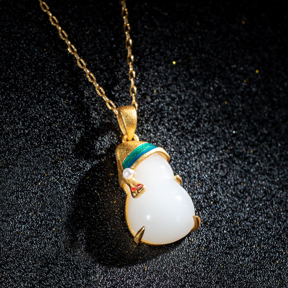 "May you be blessed with abundance in life." Jade Stone Necklace
