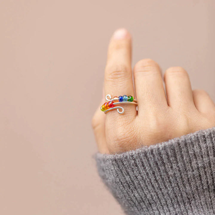 To My Daughter "Drive away anxiety" Rainbow Ring