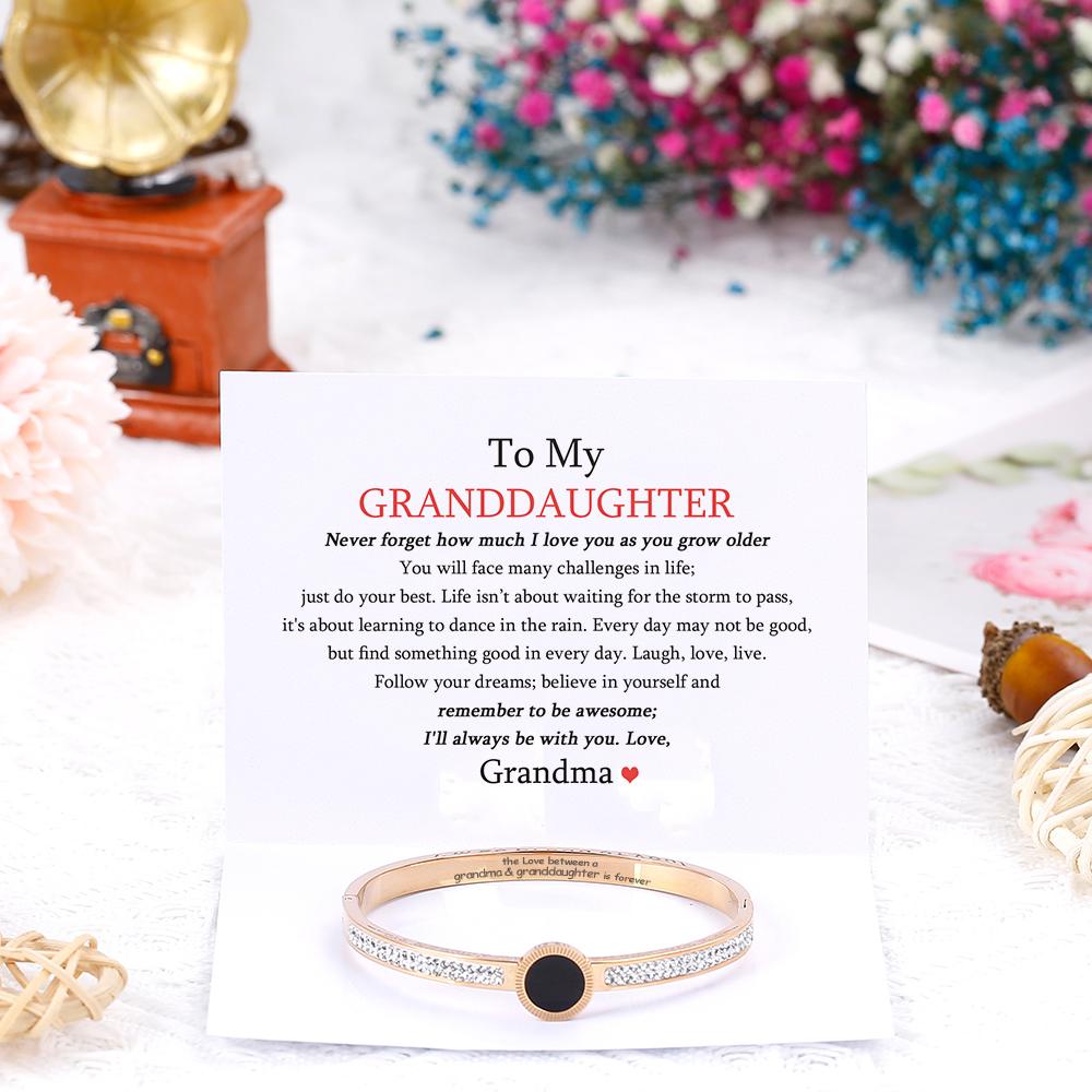 [Optional Address] To My GRANDDAUGHTER "The love between a [Grandma] and Granddaughter is forever" Bracelet [💞 Bracelet +💌 Gift Card + 🎁 Gift Bag + 💐 Gift Bouquet] - SARAH'S WHISPER