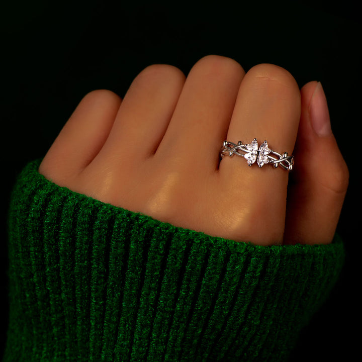 To My Best Friends"Good friends are like four-leaf clovers, hard to find and lucky to have. My best friend deserves the white one in a million" Adjustable Ring