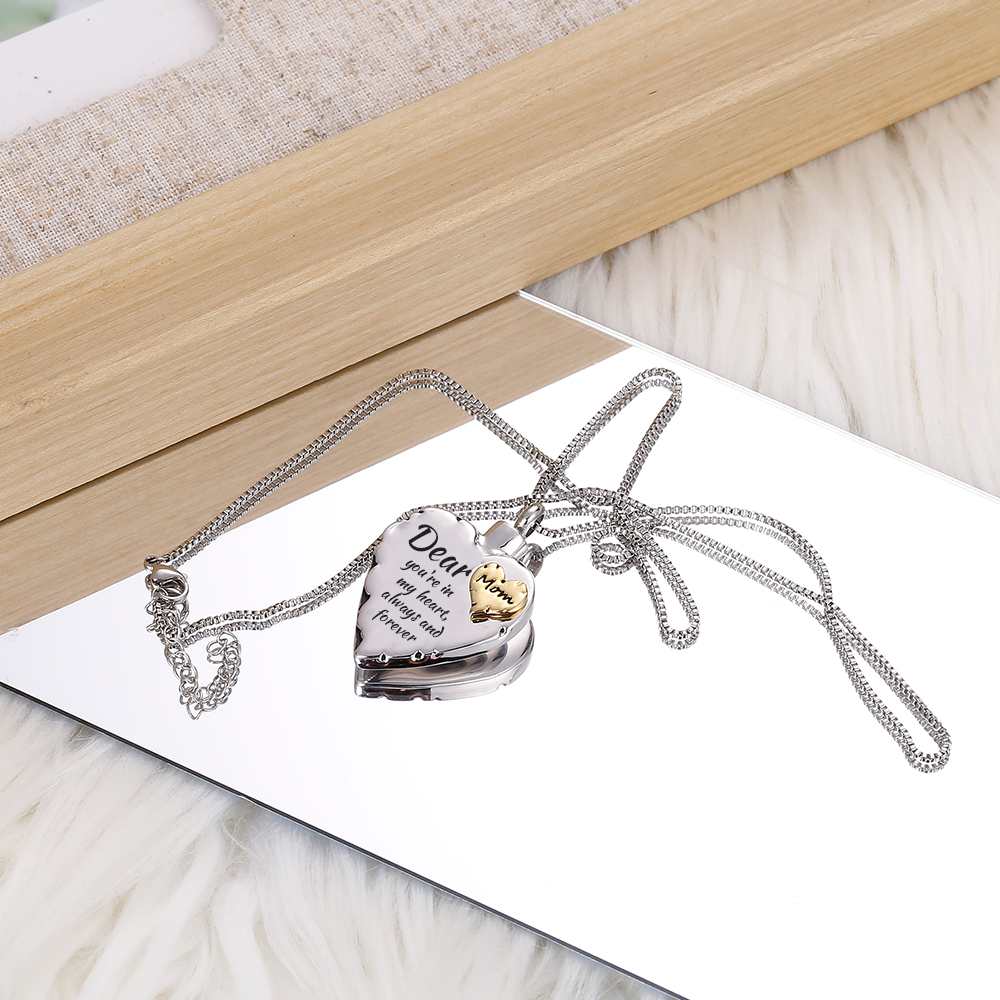 To My Mom"Dear Mom you're in my heart, always & forever." Necklace[💞 Necklace +💌 Gift Card + 🎁 Gift Box + 💐 Gift Bouquet] - SARAH'S WHISPER