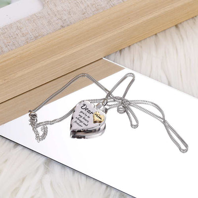 To My Mom"Dear Mom you're in my heart, always & forever." Necklace[💞 Necklace +💌 Gift Card + 🎁 Gift Box + 💐 Gift Bouquet] - SARAH'S WHISPER