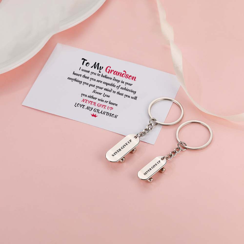 To My Grandson "NEVER GIVE UP" Scooter Chain - SARAH'S WHISPER