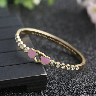 "The love between a [grandma] and granddaughter is forever" Bracelet