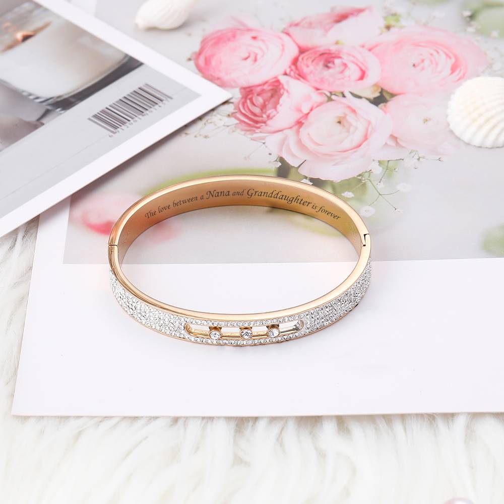 To My GRANDDAUGHTER "The love between a Nana and Granddaughter is forever" Hollow Bracelet - SARAH'S WHISPER