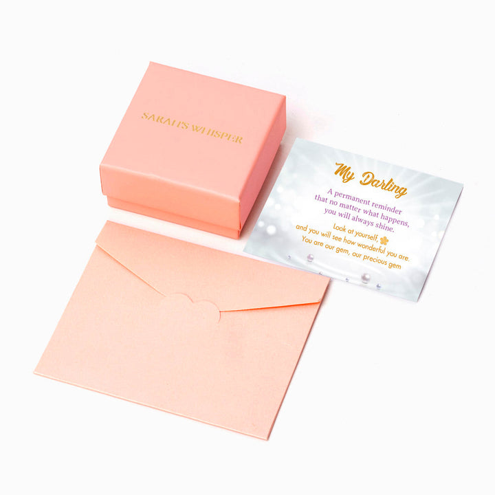 Pearl Stone Bracelet for Granddaughter with Heartfelt Card, Gift Box, and Bag, Symbolizing Uniqueness and Beauty