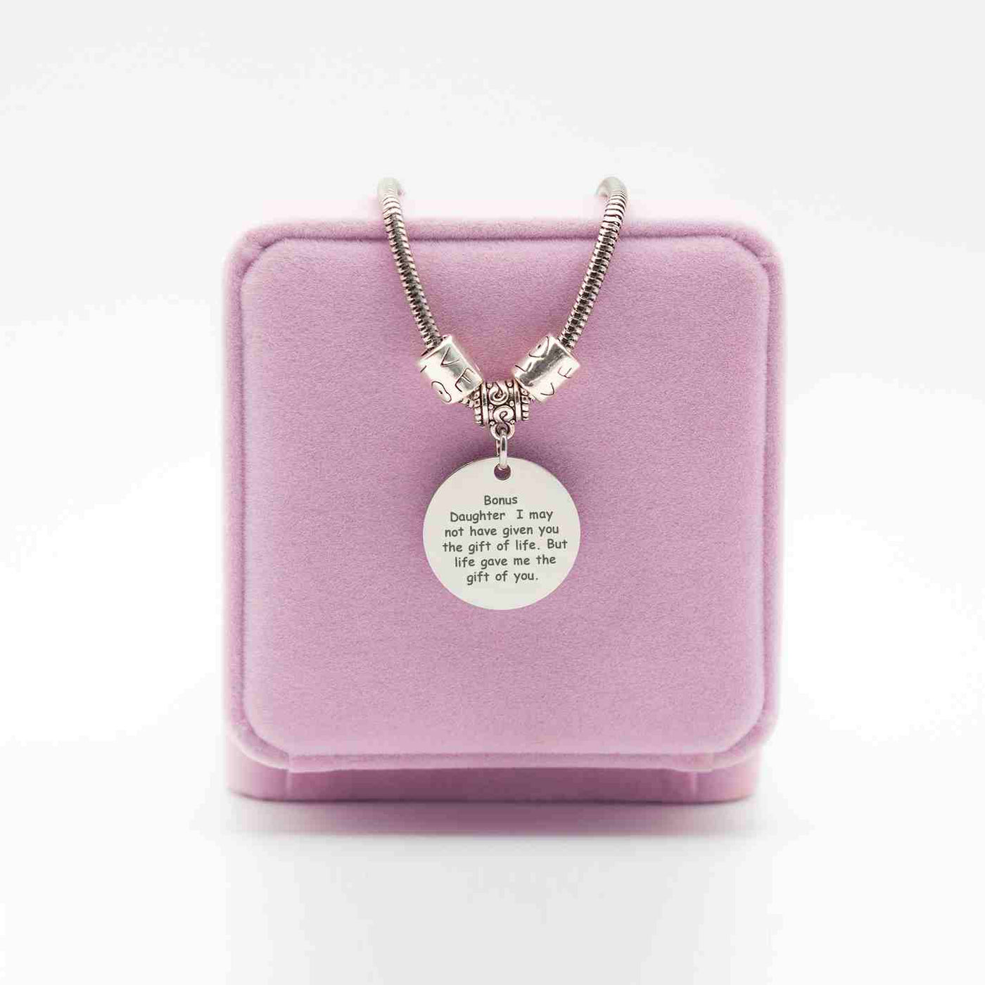 To My Bonus Daughter "BONUS DAUGHTER, I MAY NOT HAVE GIVEN YOU THE GIFT OF LIFE. BUT LIFE GAVE ME THE GIFT OF YOU" Bracelet - SARAH'S WHISPER