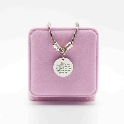 To My Bonus Daughter "BONUS DAUGHTER, I MAY NOT HAVE GIVEN YOU THE GIFT OF LIFE. BUT LIFE GAVE ME THE GIFT OF YOU" Bracelet - SARAH'S WHISPER