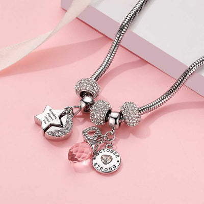 [Optional Address And Optional Birthstone] To My Granddaughter "[Grandma] Always Loves You! " Lucky Stone Bracelet [💞 Bracelet +💌 Gift Card + 🎁 Gift Box + 💐 Gift Bouquet] - SARAH'S WHISPER