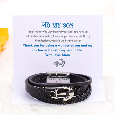 To My Son "You are my Anchor" Anchor Bracelet