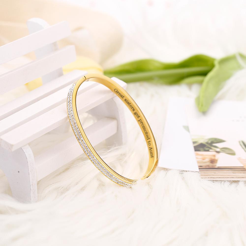 To My Sister/Friend "Great sisters get promoted to Aunt" Bracelet - SARAH'S WHISPER