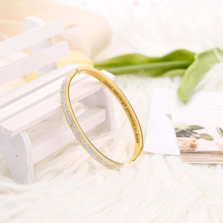 To My Sister/Friend "Great sisters get promoted to Aunt" Bracelet - SARAH'S WHISPER