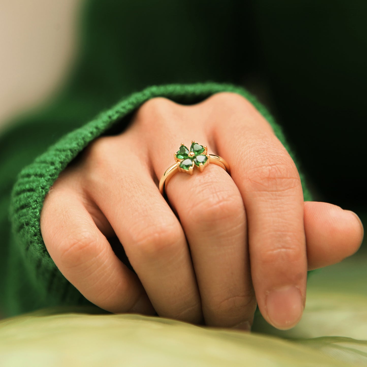 To My Best Friend "A best friend is like a four leaf clover. Hard to find lucky to have"  Ring