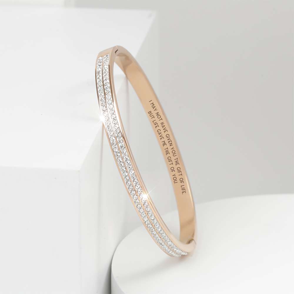 To My Daughter-in-law "I MAY NOT HAVE GIVEN YOU THE GIFT OF LIFE. BUT LIFE GAVE ME THE GIFT OF YOU" Bracelet [💞 Bracelet +💌 Gift Card + 🎁 Gift Box + 💐 Gift Bouquet] - SARAH'S WHISPER