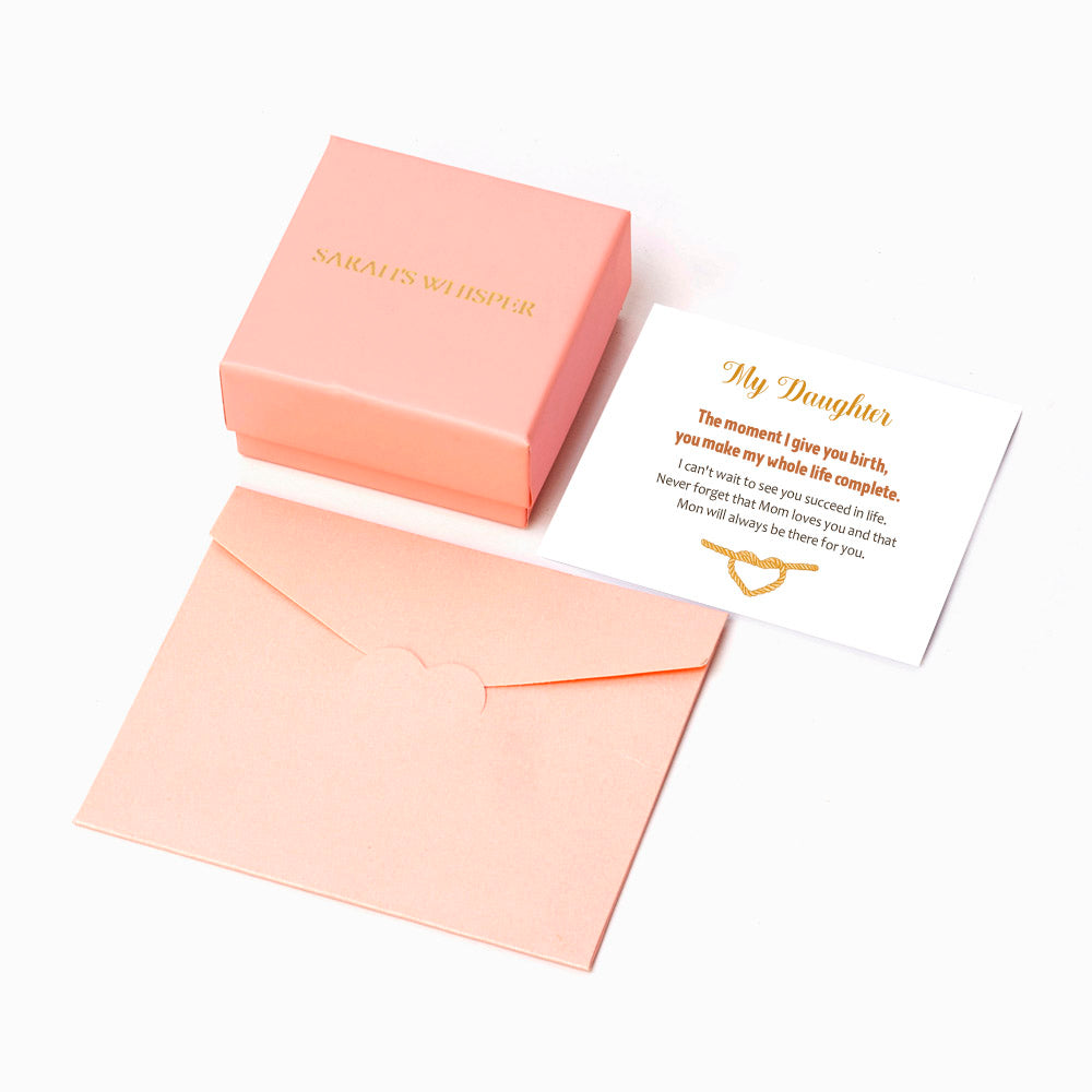 Mother and Daughter Bracelet with Heartfelt Card, Gift Box, and Bag, Symbolizing Unconditional Love and Bond