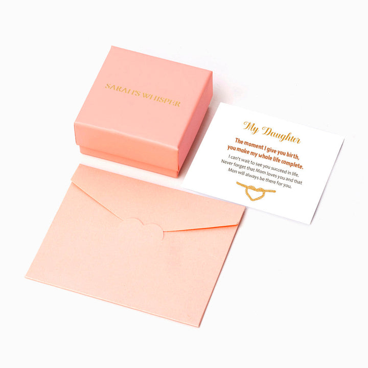 Mother and Daughter Bracelet with Heartfelt Card, Gift Box, and Bag, Symbolizing Unconditional Love and Bond