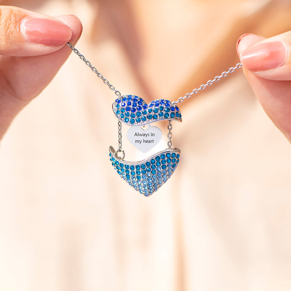 To My Daughter "You are love" Double Heart Necklace
