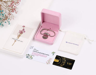 [CUSTOM NAME] To My Daughter-in-law "I MAY NOT HAVE GIVEN YOU THE GIFT OF LIFE. BUT LIFE GAVE ME THE GIFT OF YOU" Bracelet [💞 Bracelet +💌 Gift Card + 🎁 Gift Box + 💐 Gift Bouquet] - SARAH'S WHISPER