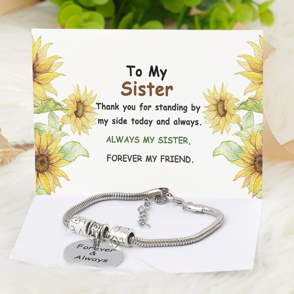 To My Sister "Forever & Always" Bracelet - SARAH'S WHISPER