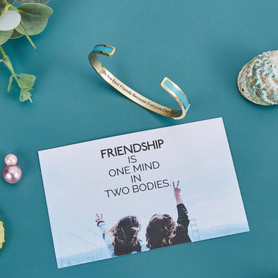 WE BEST FRIENDS BECAUSE EVERYONE ELSE SUCKS COLOR GLAZE BANGLE - SARAH'S WHISPER