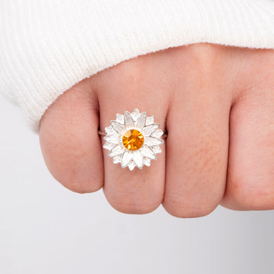 "Be a sunflower" Sunflower Ring