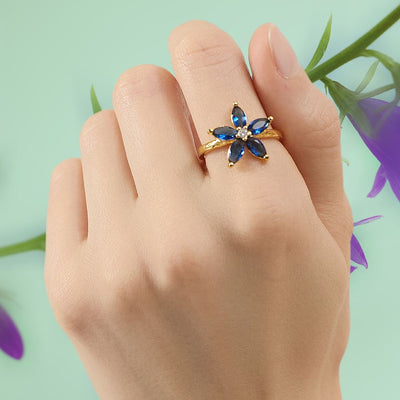 To My Mom "Mom, never forget how much your daughter loves you" Forget-Me-Not Flower Ring [💞 Ring +💌 Gift Card + 🎁 Gift Bag + 💐 Gift Bouquet] - SARAH'S WHISPER