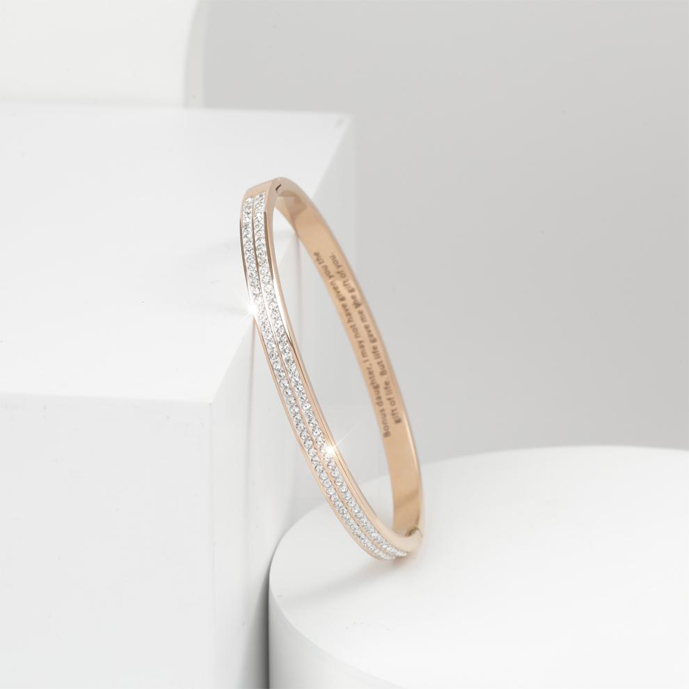 To My Daughter-in-law "BONUS DAUGHTER, I MAY NOT HAVE GIVEN YOU THE GIFT OF LIFE. BUT LIFE GAVE ME THE GIFT OF YOU" Bracelet [💞 Bracelet +💌 Gift Card + 🎁 Gift Box + 💐 Gift Bouquet] - SARAH'S WHISPER