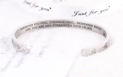[Multiple Family Members] "WHENEVER YOU FEEL OVERWHELMED... REMEMBER WHOSE... YOU ARE AND STRAIGHTEN YOUR CROWN" BRACELET AND MEN'S BRACELETS - SARAH'S WHISPER