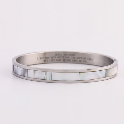 To My Bonus Daughter "BONUS DAUGHTER, I MAY NOT HAVE GIVEN YOU THE GIFT OF LIFE. BUT LIFE GAVE ME THE GIFT OF YOU" Bracelet - SARAH'S WHISPER
