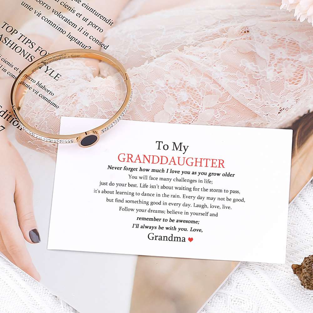 [Optional Address] To My GRANDDAUGHTER "The love between a [Grandma] and Granddaughter is forever" Bracelet [💞 Bracelet +💌 Gift Card + 🎁 Gift Bag + 💐 Gift Bouquet] - SARAH'S WHISPER